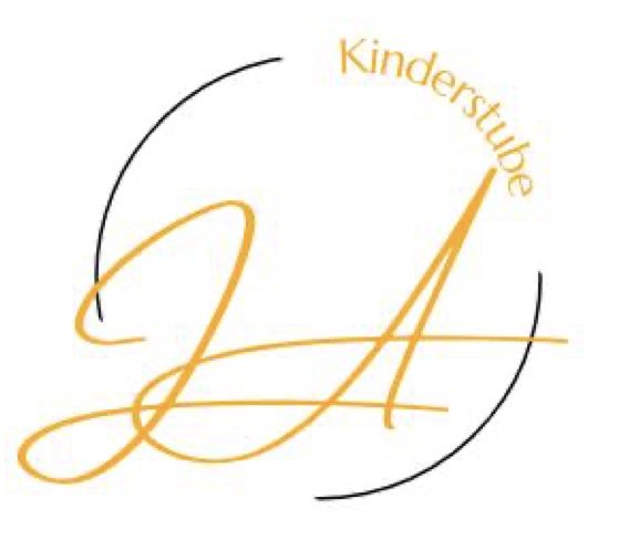 Logo der Kinderstube mit geschwungenen Buchstaben "J" und "A".